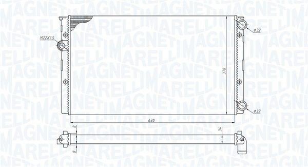 Купить 350213191100 Magneti Marelli Радиатор водяной